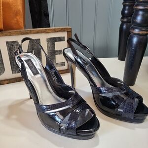 WHBM Vera Platform Slingback Heels Size 8.5
